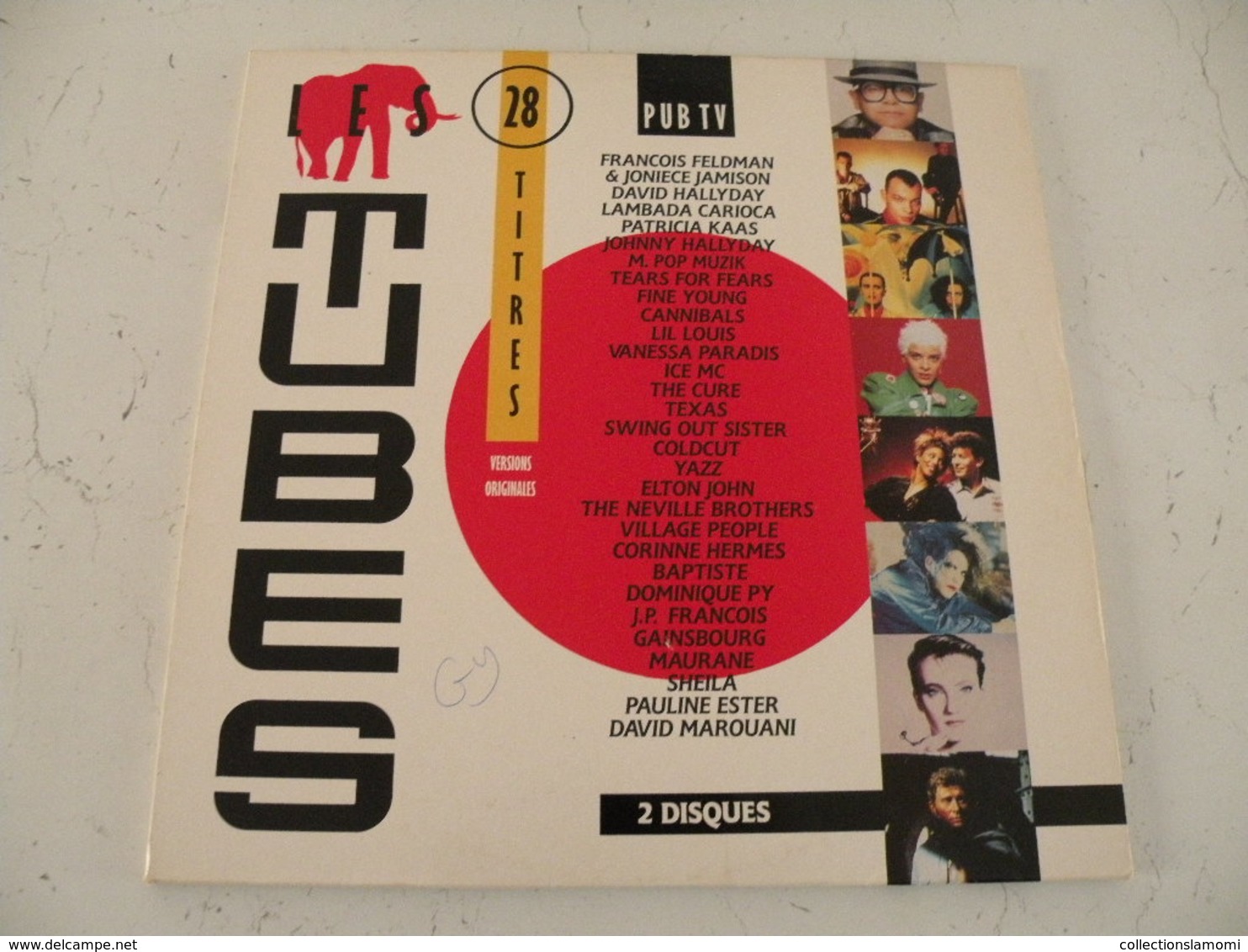 Les Hits 28 Titres Versions Originales 1989 -  (Titres Sur Photos) - Vinyle 33T Double Album - Hit-Compilations