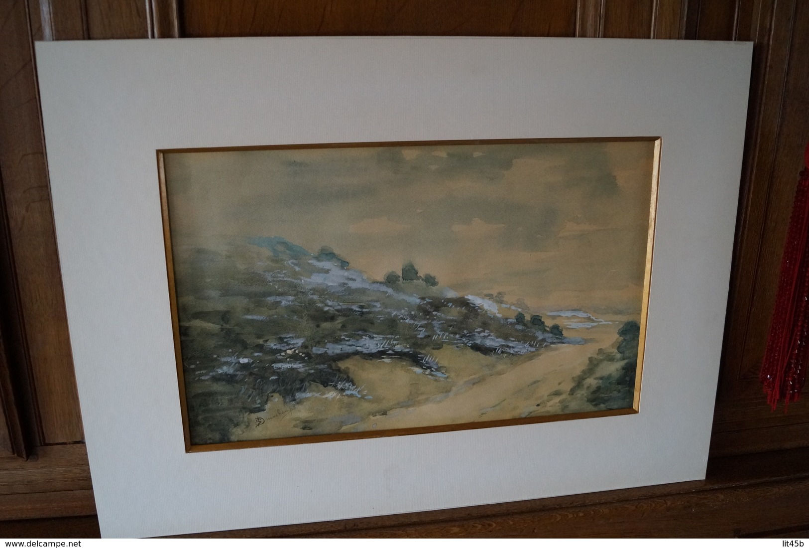 Superbe Oeuvre De L'artiste S.Douxchamps ,originale,dessins Aquarelle,59 Cm. Sur 43 Cm.Namur - Aquarelles