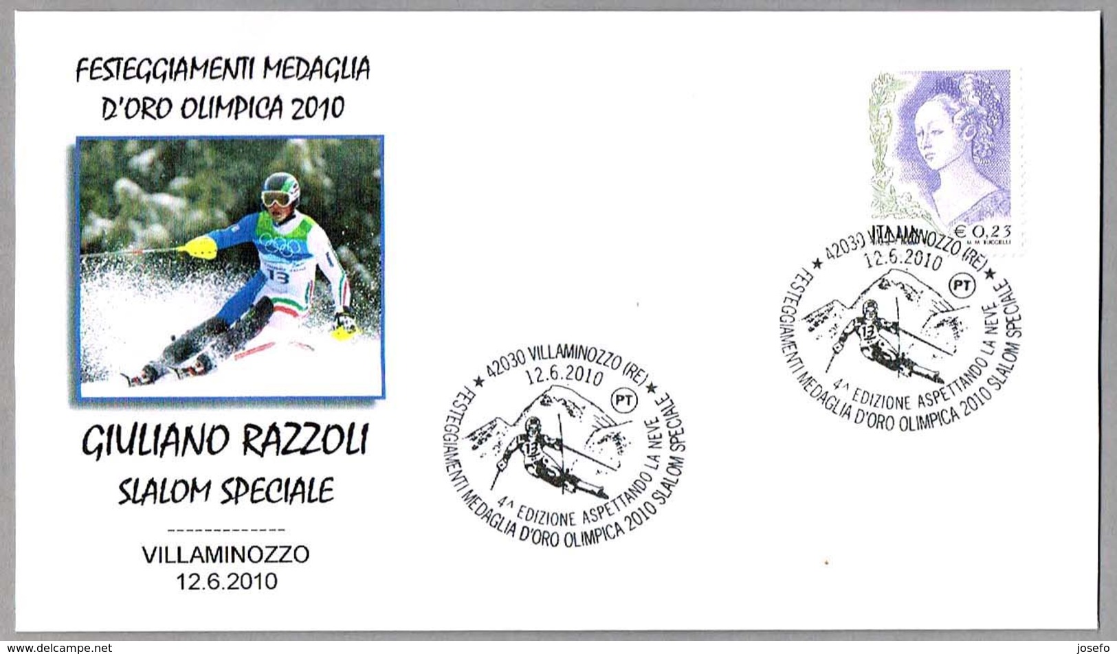 MEDALLA DE ORO SLALOM ESPECIAL GIUILIANO RAZZOLI. Villaminozzo, Reggio Emilia, 2010 - Invierno 2010: Vancouver