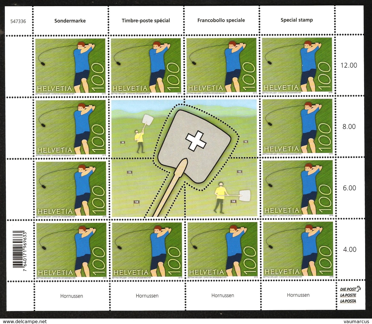 2018 Zu 1673 / Mi 2543 Feuillet SPORT HORNUSSEN ** / MNH - Nuevos