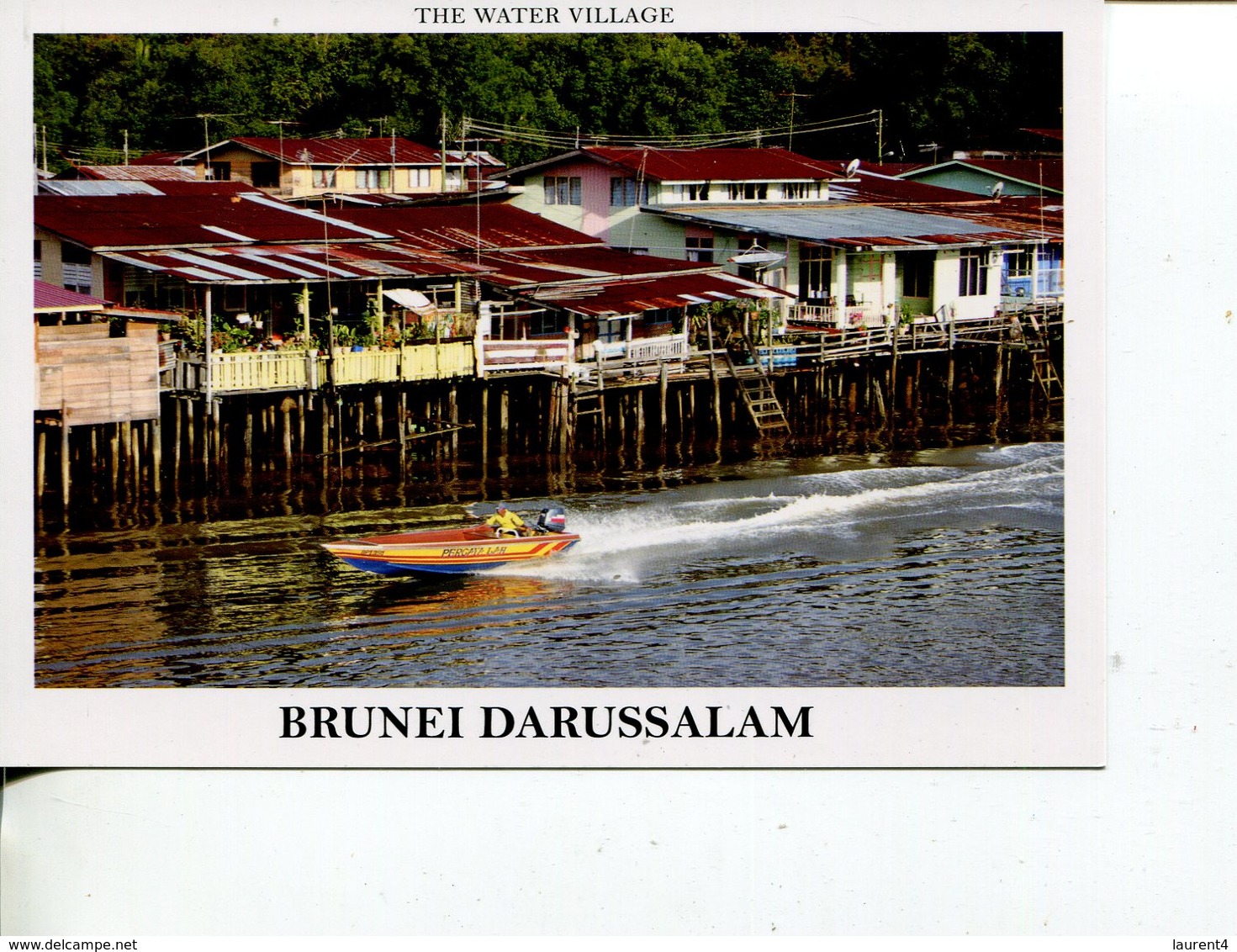 (777) Brunei Darrusalam - Water Village And Jet Boat - Brunei