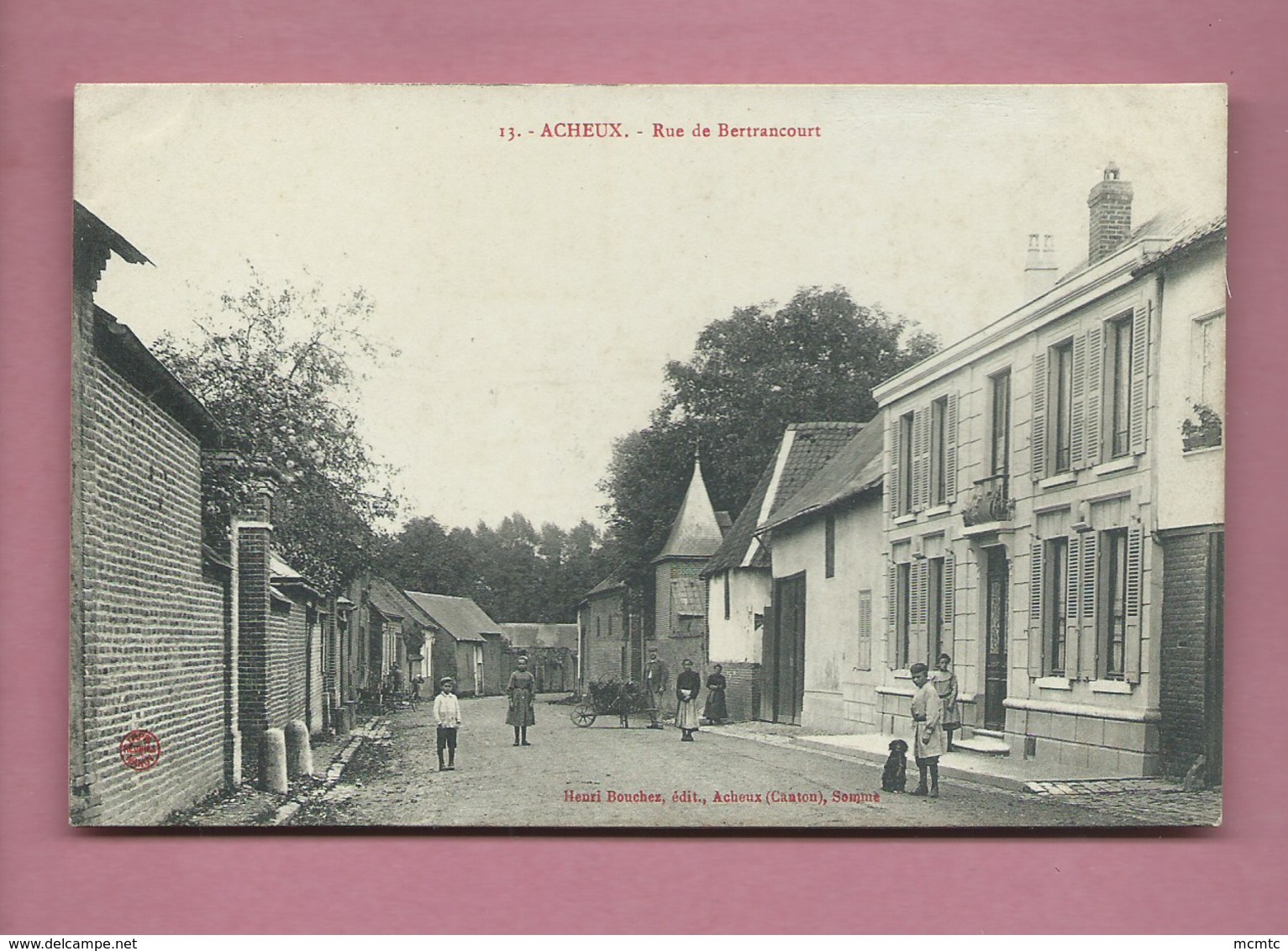 CPA - Acheux  - Rue De Bertrancourt - Acheux En Amienois