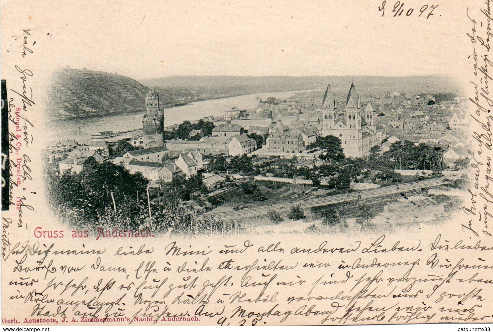 ALLEMAGNE GRUSS AUS ANDERLACH CARTE PRECURSEUR 1897 - Andernach