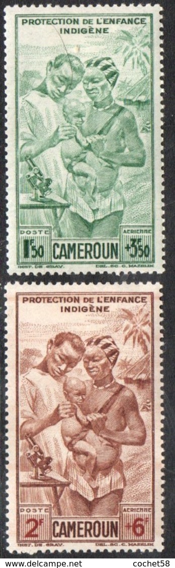 CAMEROUN  N° 19-20 P.a. - 1942 Protection De L'Enfance Indigène & Quinzaine Impériale (PEIQI)