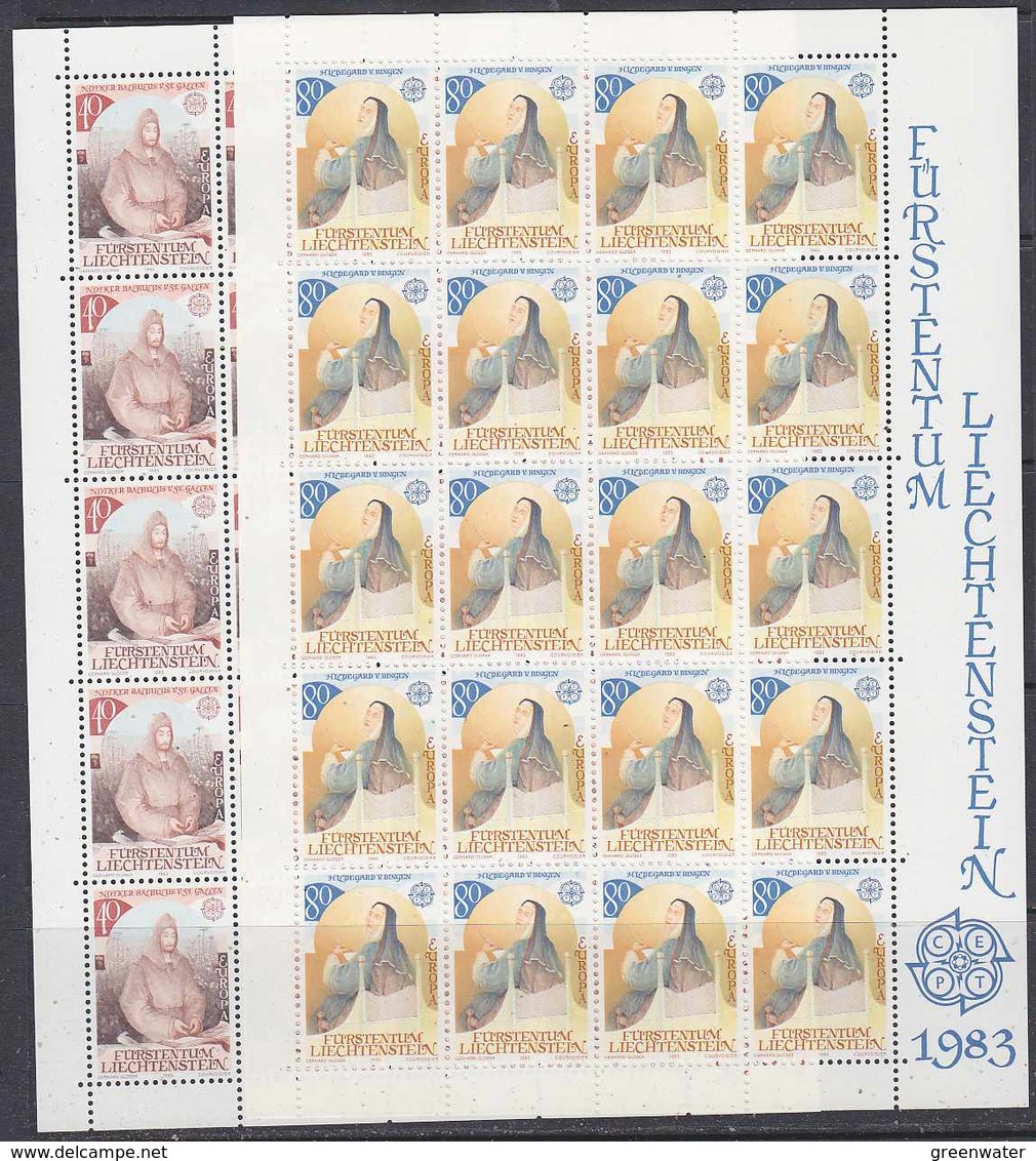 Europa Cept 1983 Liechtenstein 2v 2 Sheetlets ** Mnh (F7493) - 1983