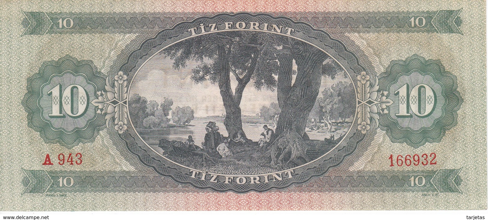 BILLETE DE HUNGRIA DE 10 FORINT DEL AÑO 1962 (BANKNOTE) - Hongrie