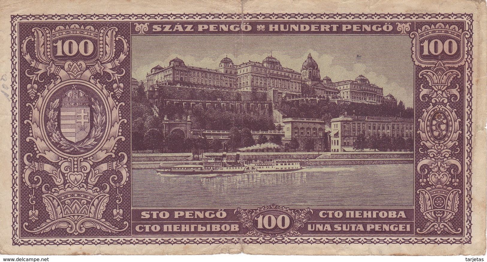 BILLETE DE HUNGRIA DE 100 PENGO DEL AÑO 1945 (BANKNOTE) - Hungría