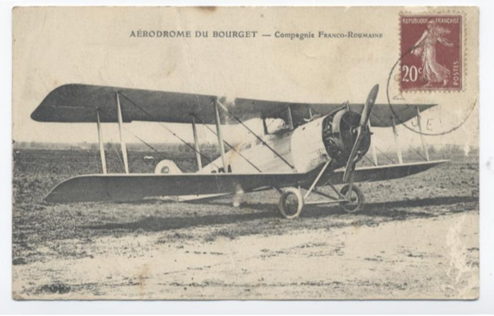 ETAT --AERODROME DU BOURGET COMPAGNIE FRANCO-ROUMAINE --RECTO/VERSO- B33 - Le Bourget
