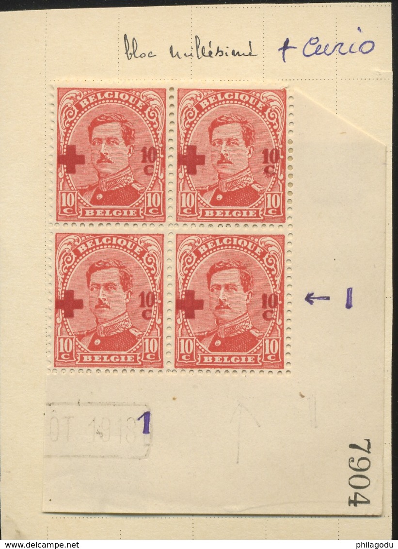 156 10c  153  Neufs  ** . Dépôt 1918. Avec Curiosité De Surcharge - 1918 Croix-Rouge