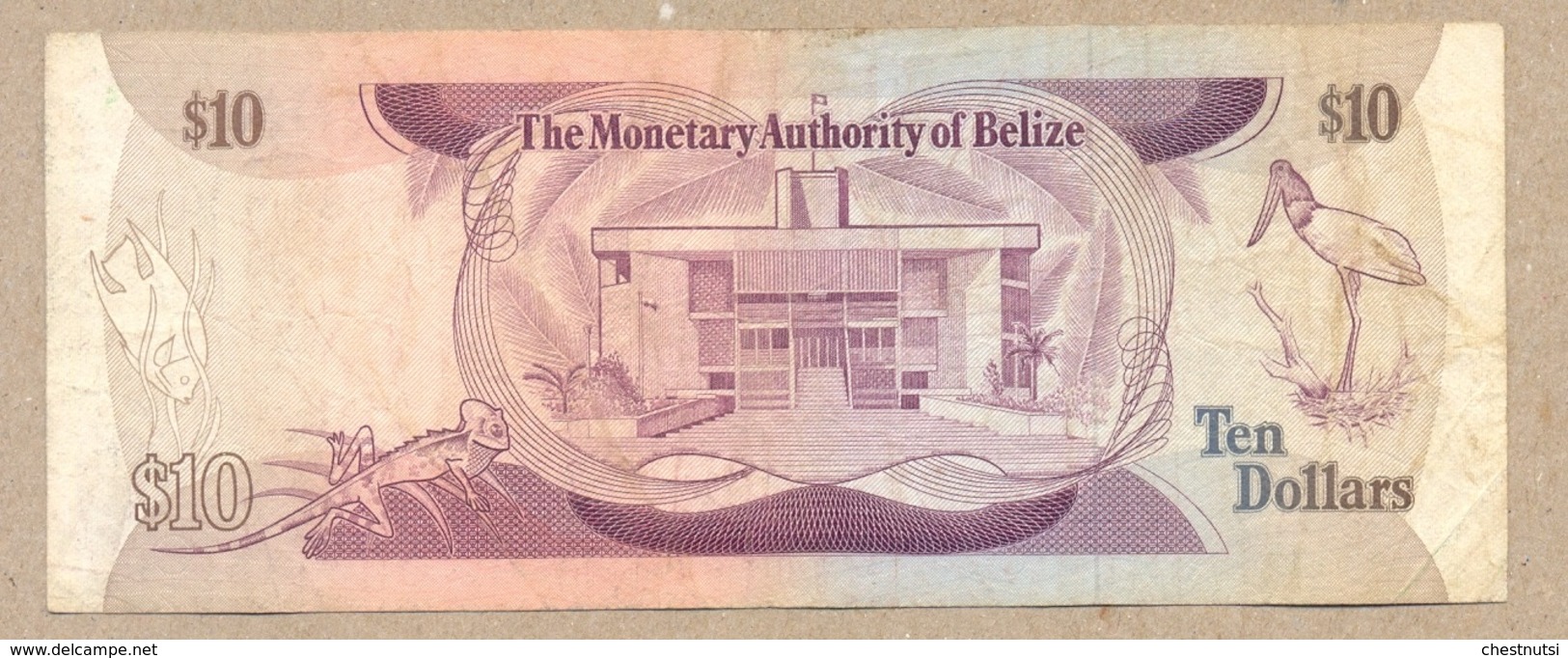 Belize 10 Dollars 1980 P40  F - VF - Belize