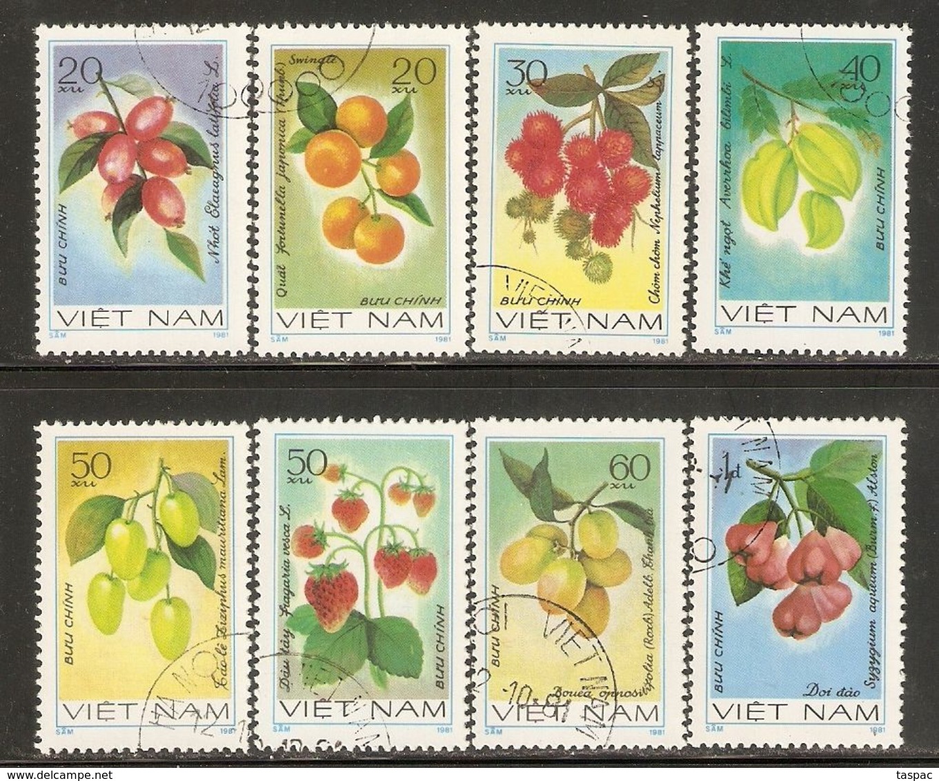 Vietnam 1981 Mi# 1179-1186 Used - Fruits - Vietnam