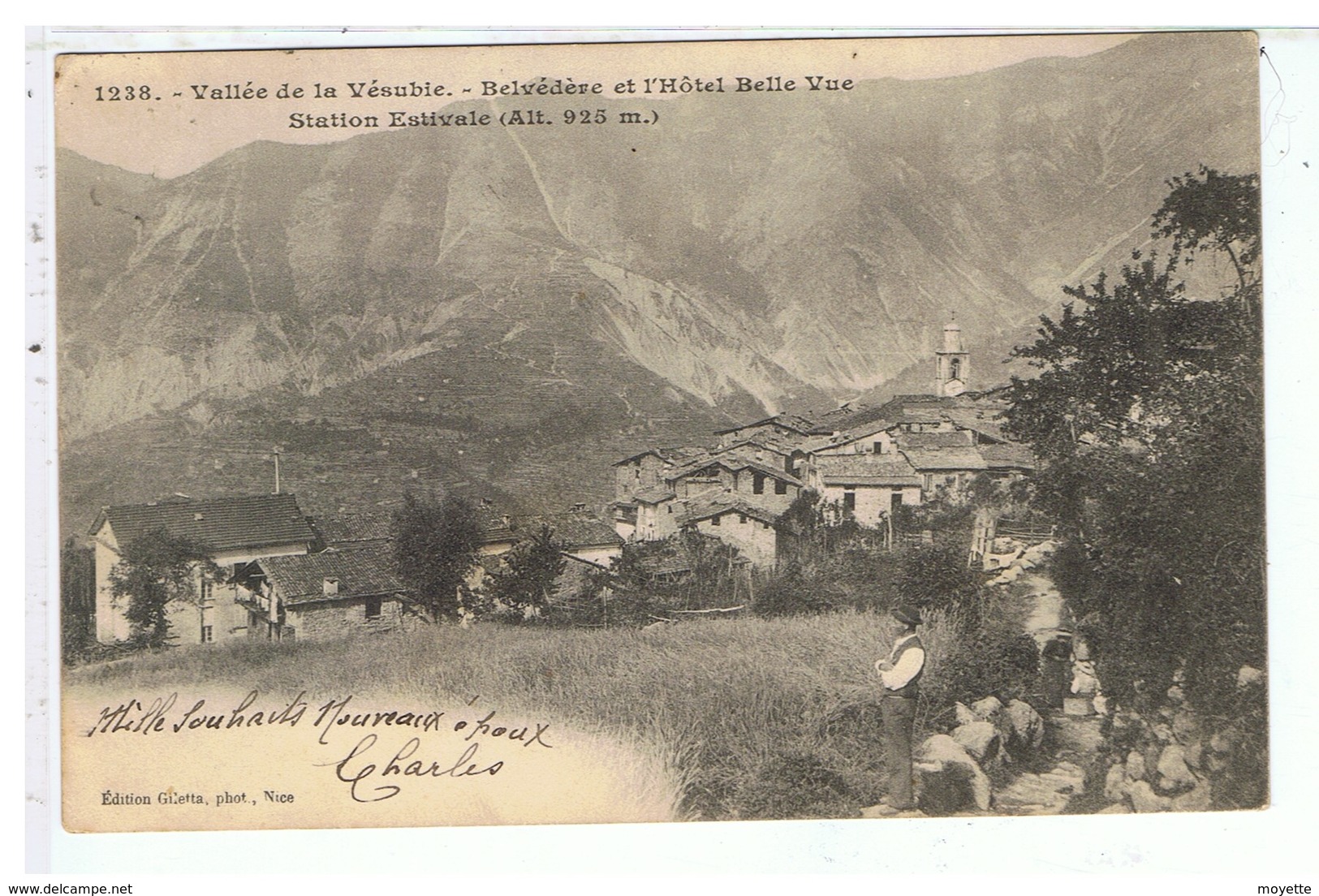 CPA-06-1903-VALLEE DE LA VESUBIE-BELVEDERE ET L'HOTEL BELLEVUE-STATION ESTIVALE- - Other & Unclassified