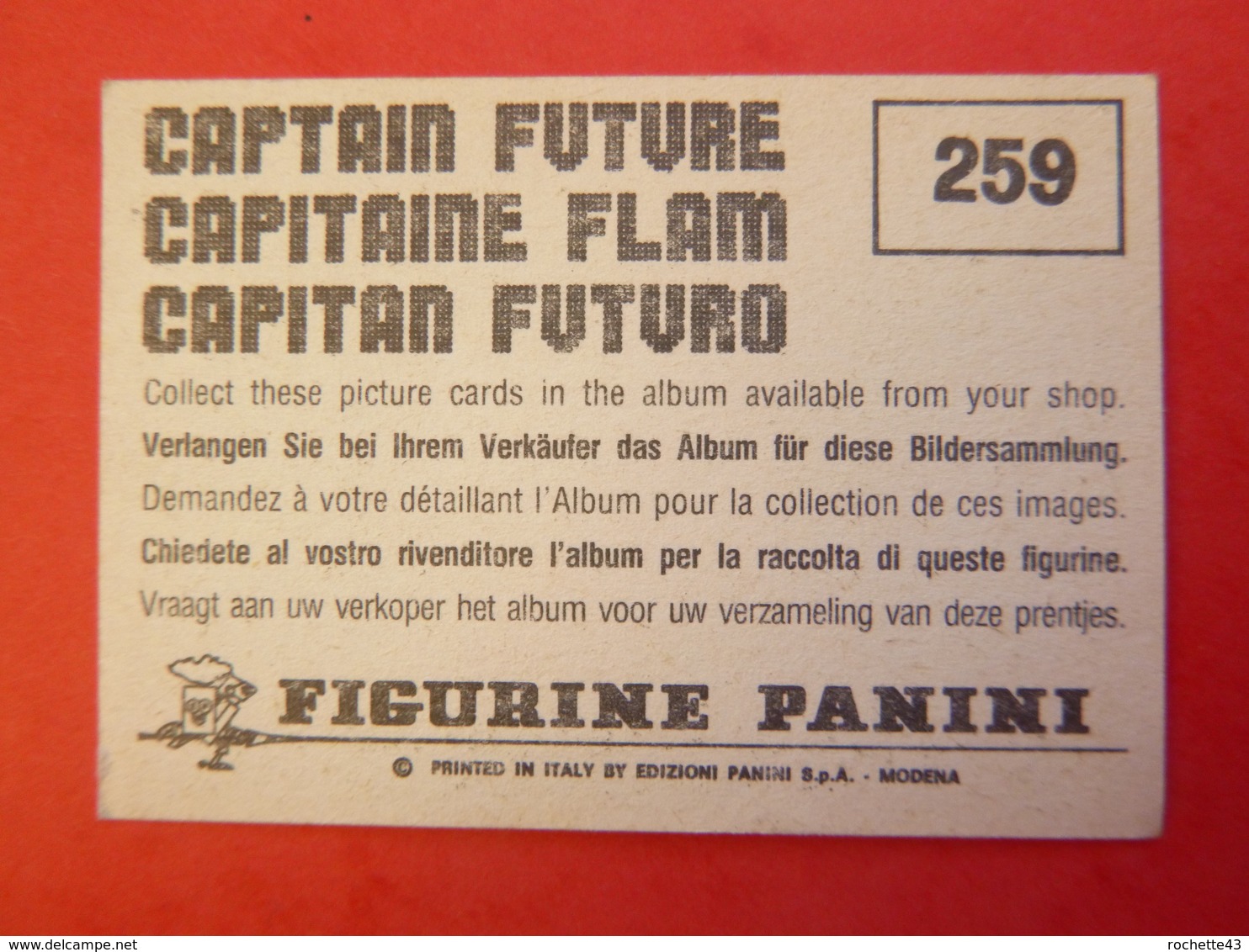 Panini Captain Future - Capitaine Flam - Capitan Futuro N° 259 - Other & Unclassified