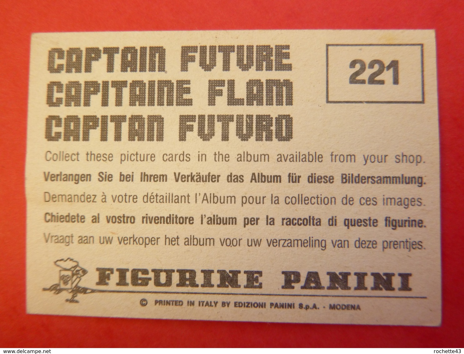 Panini Captain Future - Capitaine Flam - Capitan Futuro N° 221 - Other & Unclassified