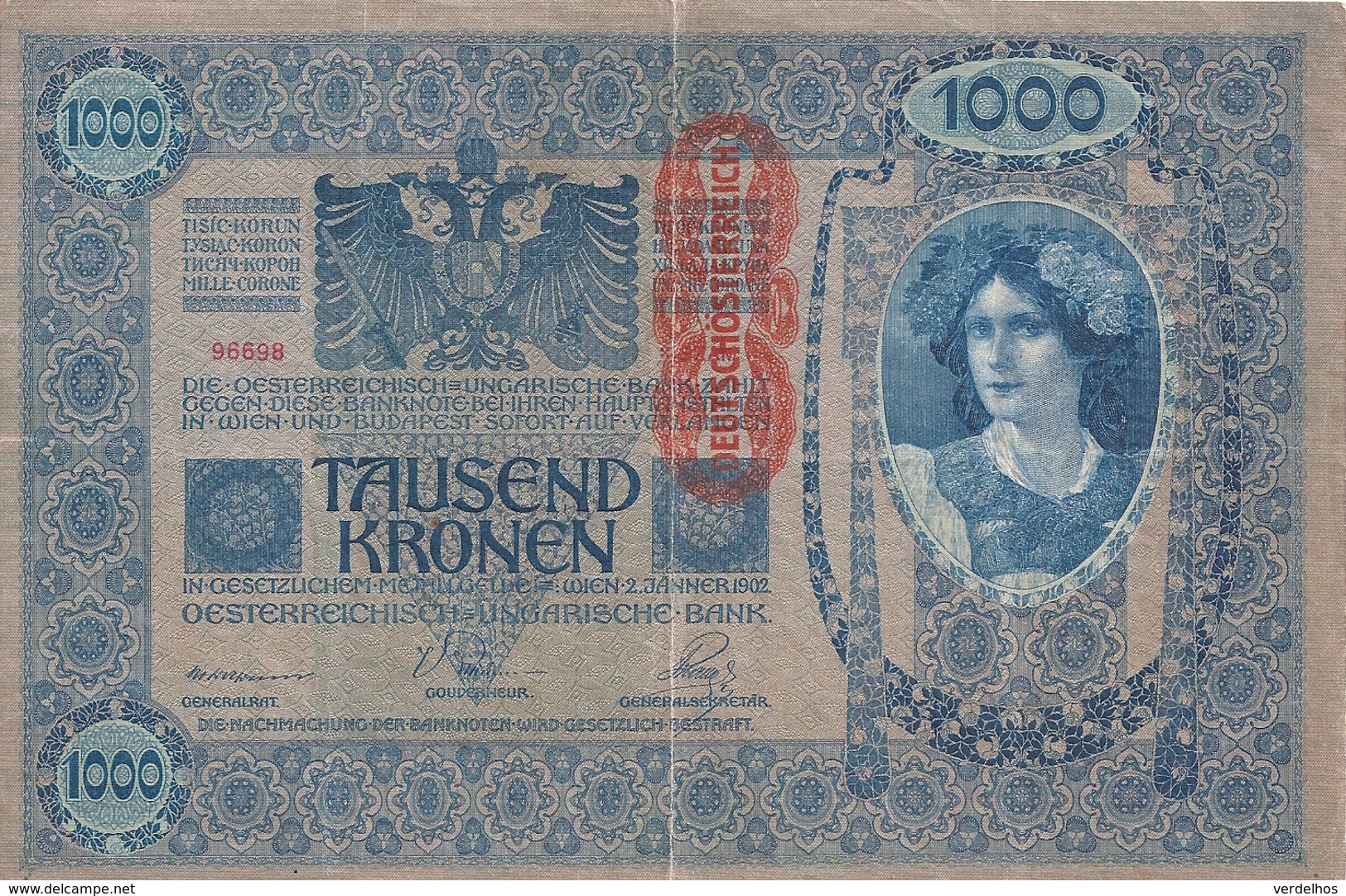 AUTRICHE 1000 KRONEN ND1919 VF P 59 - Austria