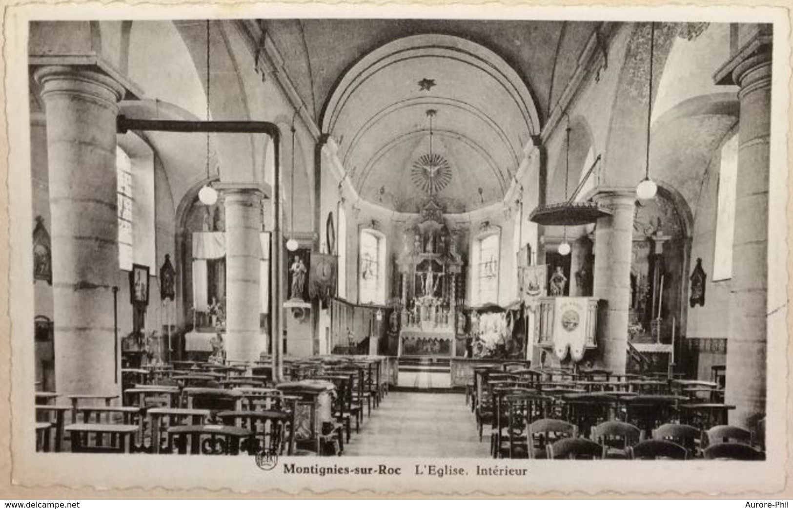 Montignies-sur-Roc Intérieur De L'Eglise - Honnelles