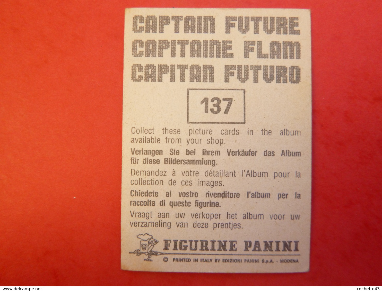 Panini Captain Future - Capitaine Flam - Capitan Futuro N° 137 - Other & Unclassified