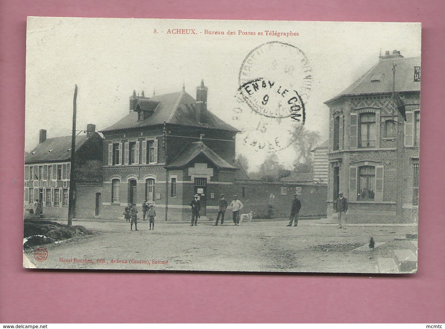 CPA Abîmée Et Rétrécit  - Acheux  - Bureau Des Postes Et Télégraphes - Acheux En Amienois