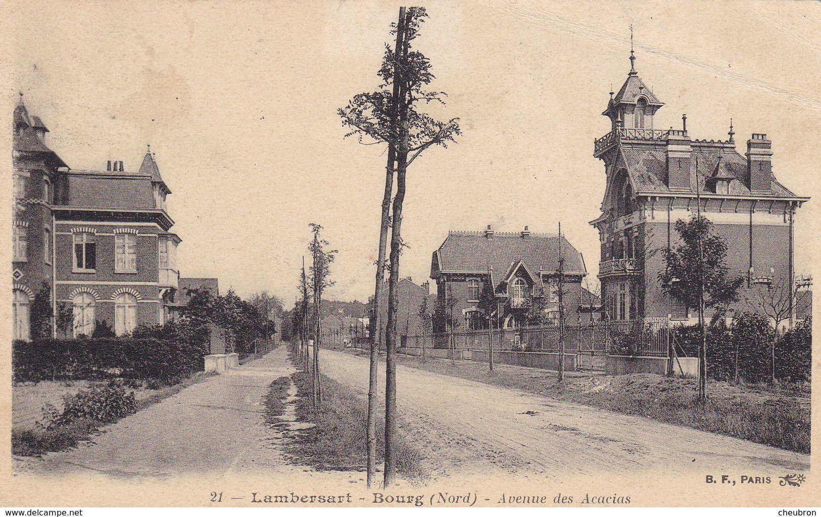 59.  LAMBERSART BOURG.  CPA. RARETÉ. AVENUE DES ACACIAS. ANNEE 1906 - Lambersart