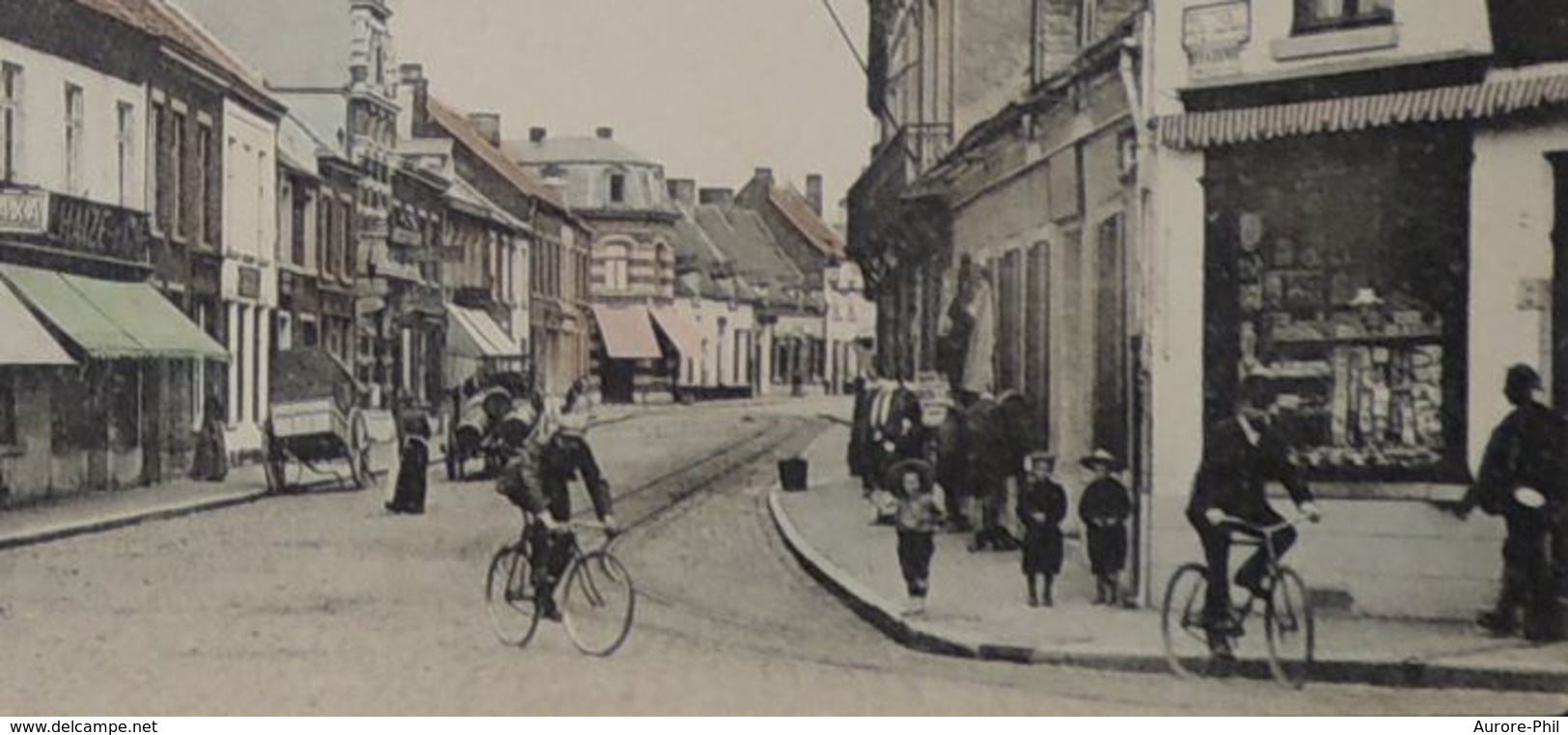 Quiévrain Rue Debast Avec Attelages (Couleur) - Quiévrain