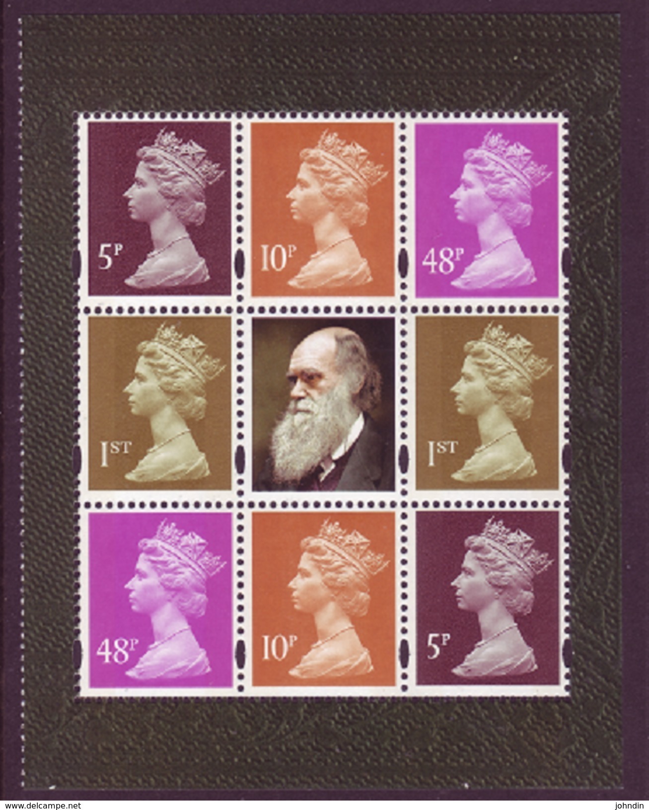 GB 2009 Machin Stamps Block From Charles Darwin Booklet Pane SG Y1762L UM/ MNH - Machins