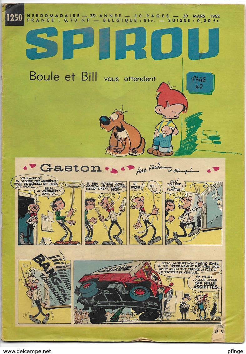 Lot De 13 Spirou, 1962 , Numéros 1238 à 1250 - Wholesale, Bulk Lots