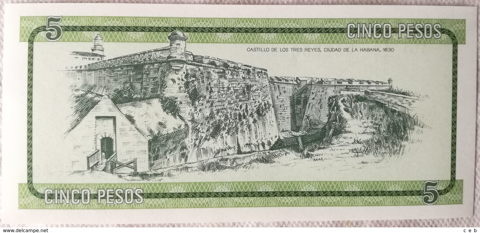 Billete Cuba. 5 Pesos. Serie B. 1985. Certificado De Divisa. Banco Nacional De Cuba. Sin Circular - Cuba