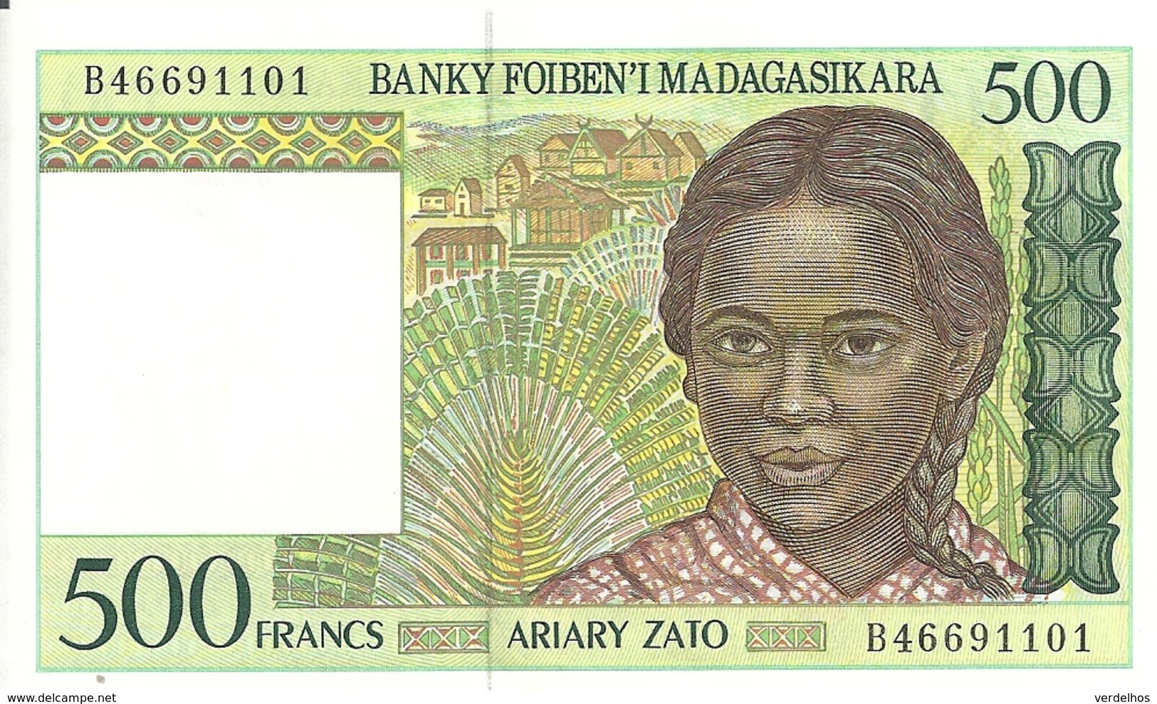 MADAGASCAR  500 FRANCS ND1994 UNC P 75 - Madagascar