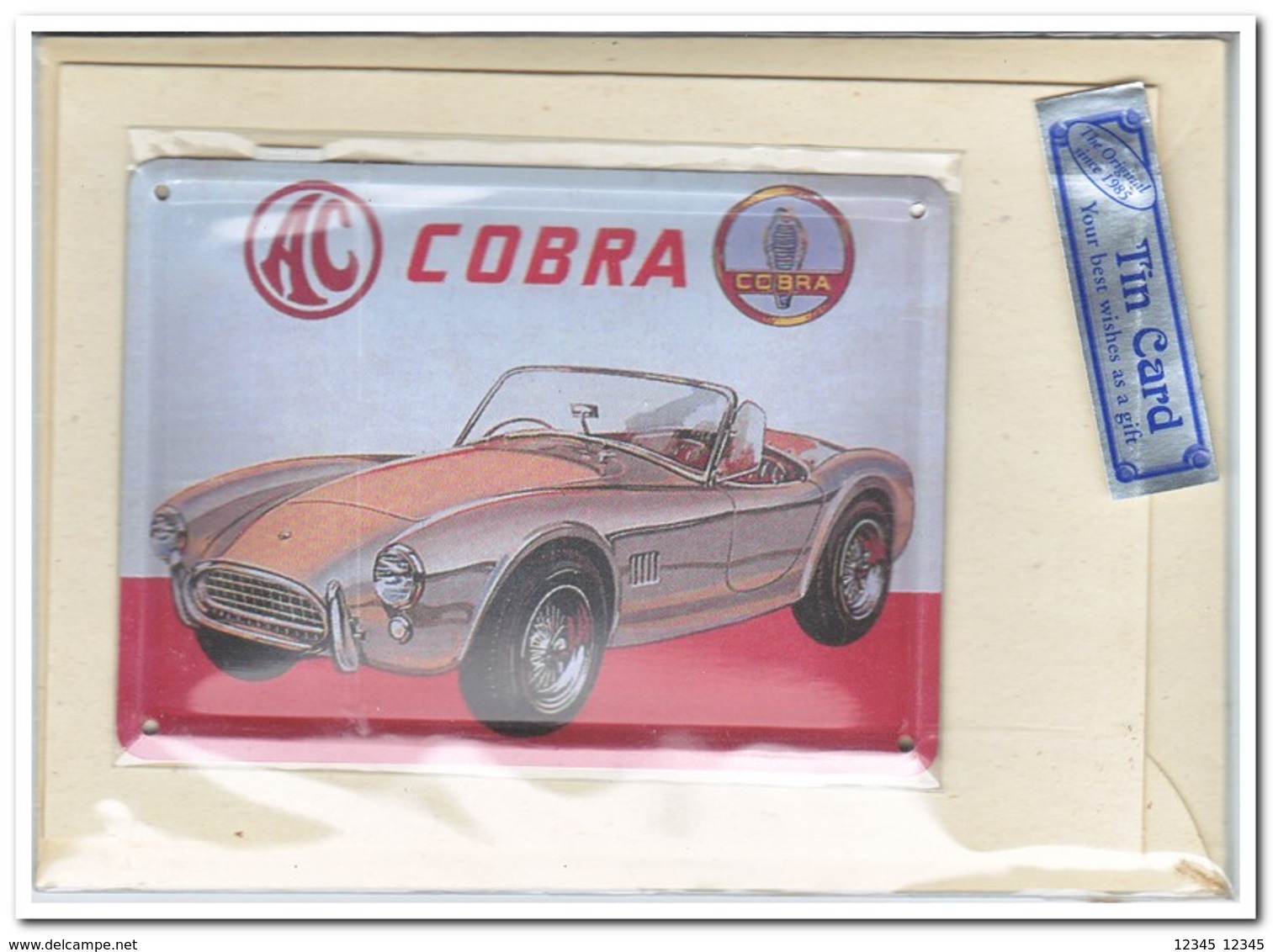 Cobra, Tin Card, Blechkarte, Tin Kaart, Carte D'étain - Reclame