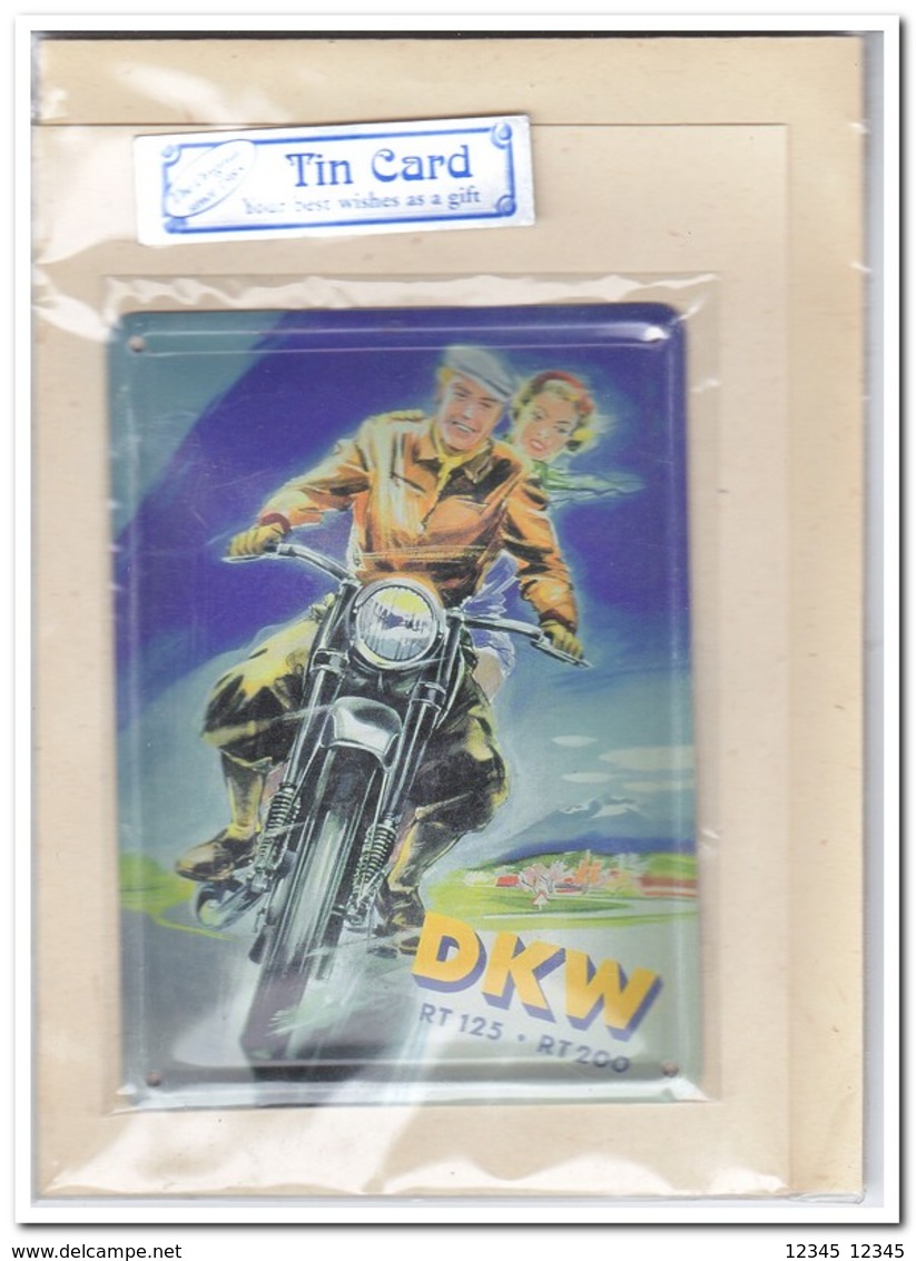 DKW, Tin Card, Blechkarte, Tin Kaart, Carte D'étain - Reclame