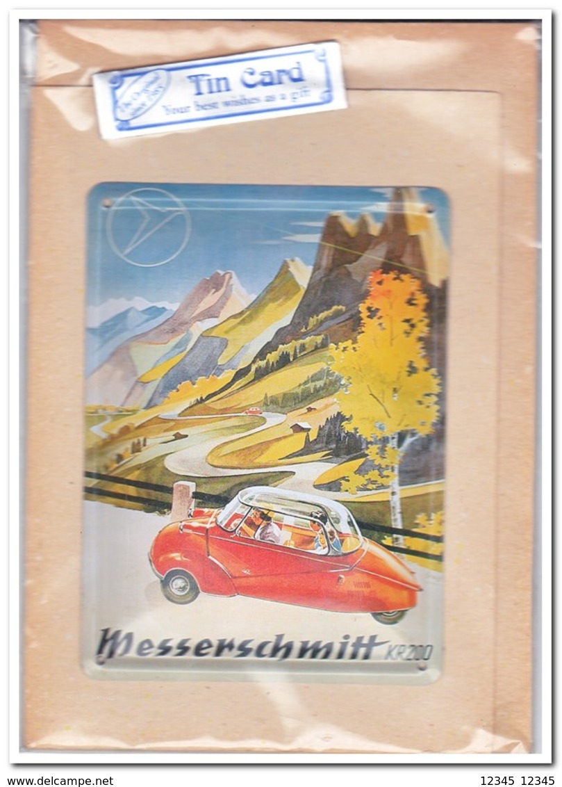 Messerschmitt, Tin Card, Blechkarte, Tin Kaart, Carte D'étain - Publicité