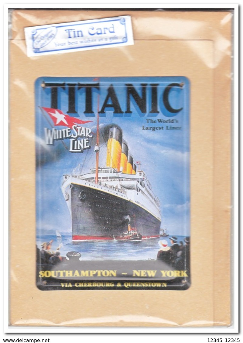 Titanic, Tin Card, Blechkarte, Tin Kaart, Carte D'étain - Werbepostkarten
