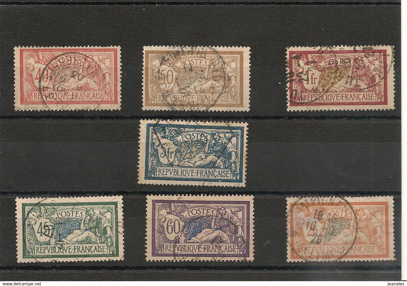 FRANCE Années 1900/07  Merson N° 119/21-123-143/145 Oblitérés - Usati