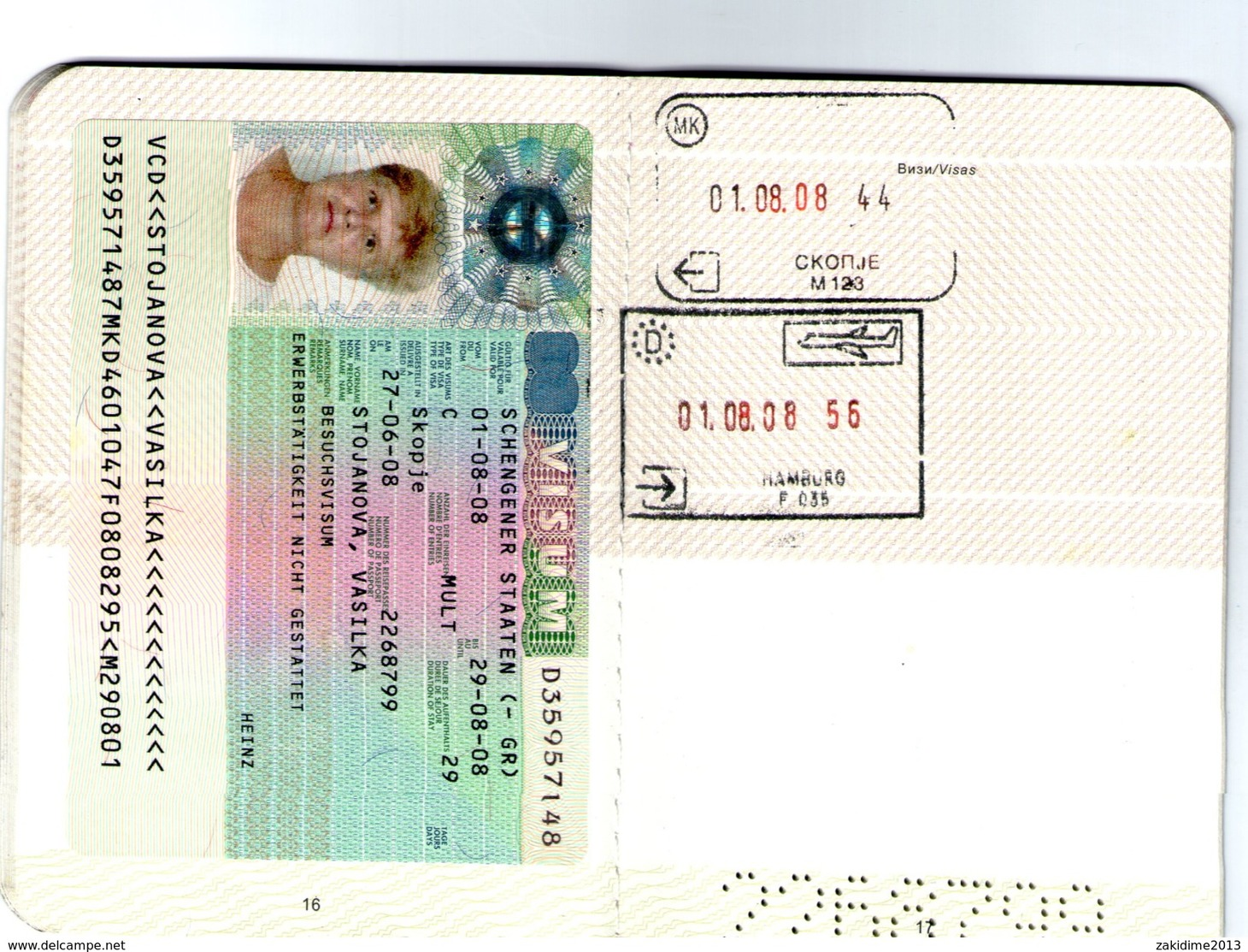 Passeport Of Republic Of Macedonia TIP 2,passport, Pasaporte, Reisepass,canceled.visas - Historical Documents