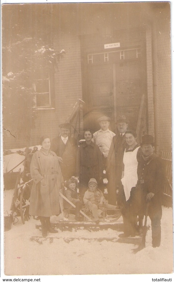 CULMBACH 10.3.1925 Familie Mit Schornsteinfeger Von Haus Albert Barth Original Fotokarte Fotograf W Hinz Wildbad - Kulmbach