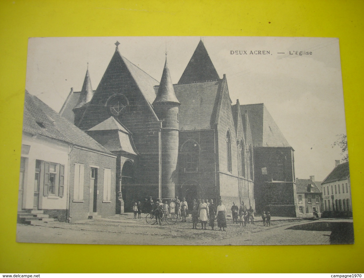 BELLE CPA !! DEUX ACREN ( LESSINES ATH ) - EGLISE ( BELLE ANIMATION - EDITION PREAUX ) - Lessines