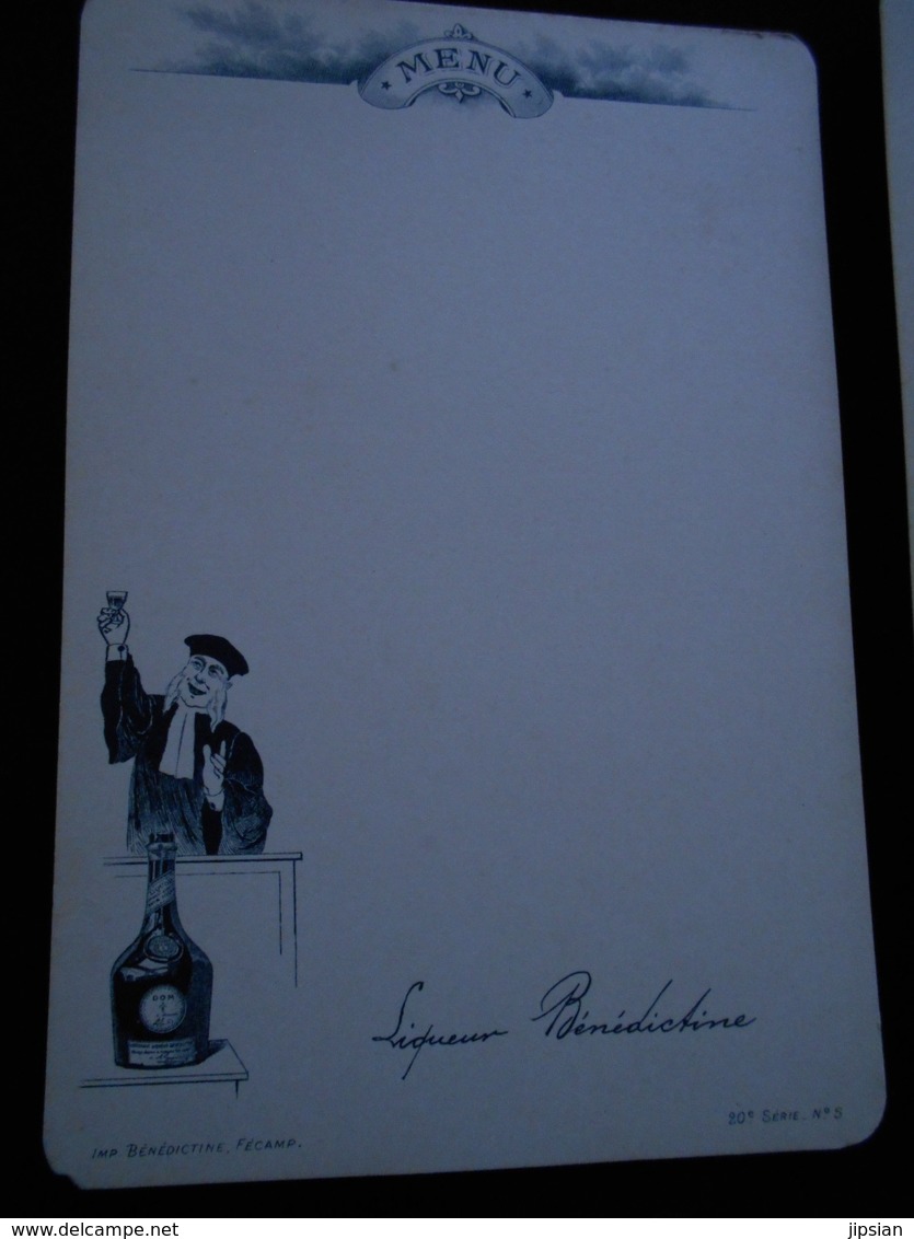 Lot De 6 Menus Bénédictine Fécamp L' Avocat   Sept18-08 - Menus