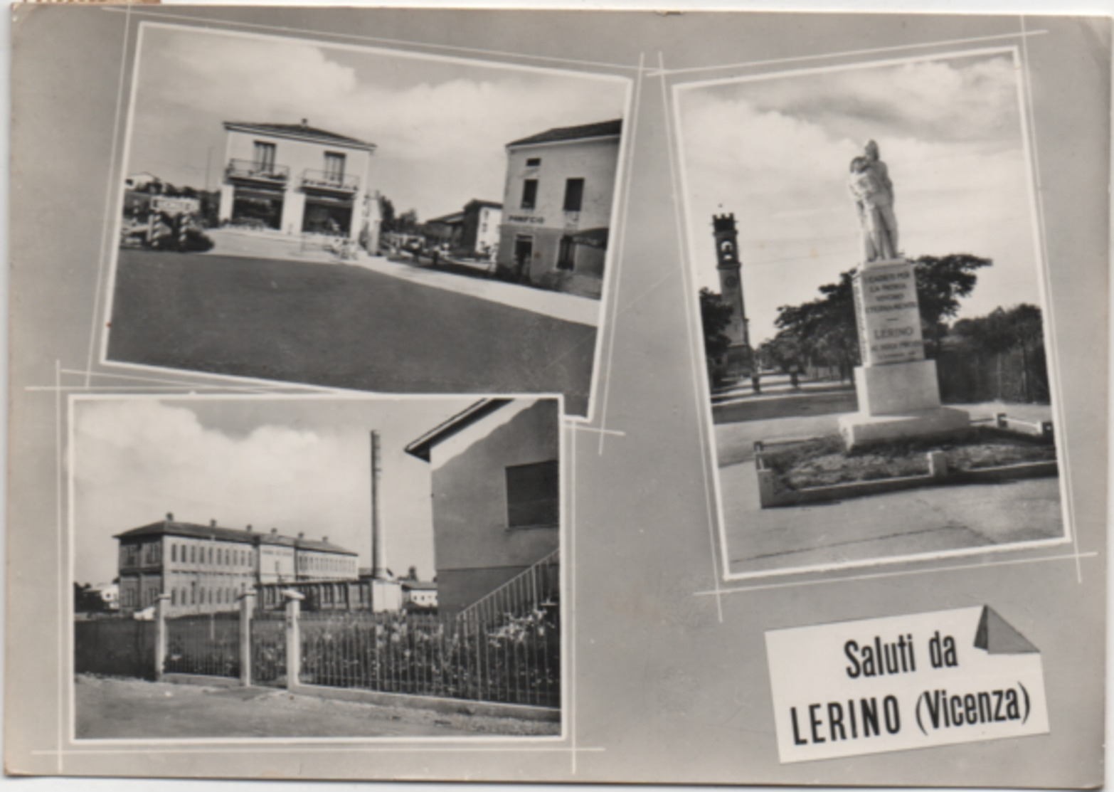 Saluti Da Lerino (Torri Di Quartesolo, Vicenza): Piazza Duomo, Notturno. Viaggiata 1960 - Vicenza
