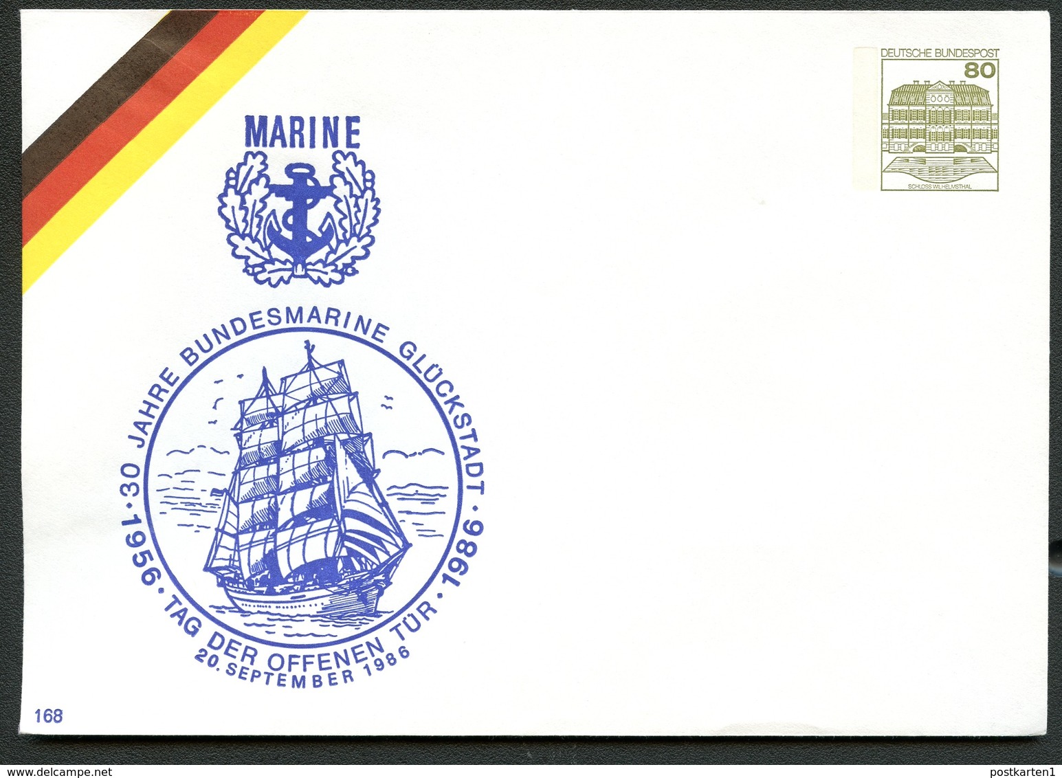 Bund PU117 D2/042 BUNDESMARINE WINDJAMMER Glückstadt 1986 - Barcos