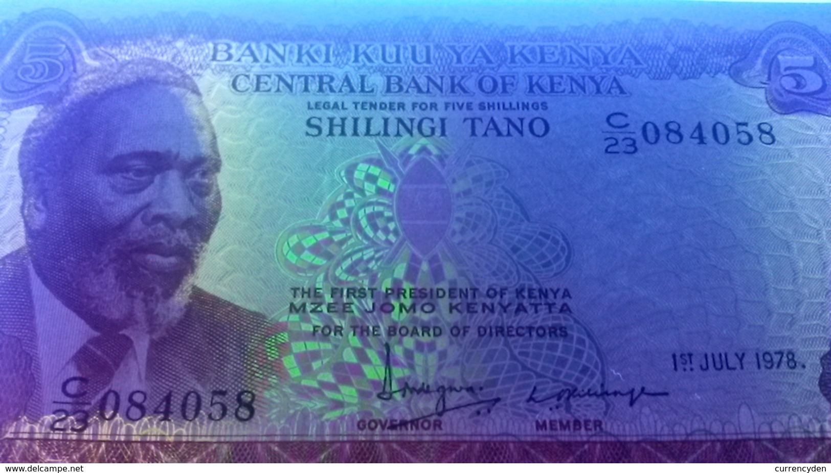 Kenya P15, 5 Shillingi, President Kenyatta / Coffee Harvest UNC 1978 See UV - Kenia