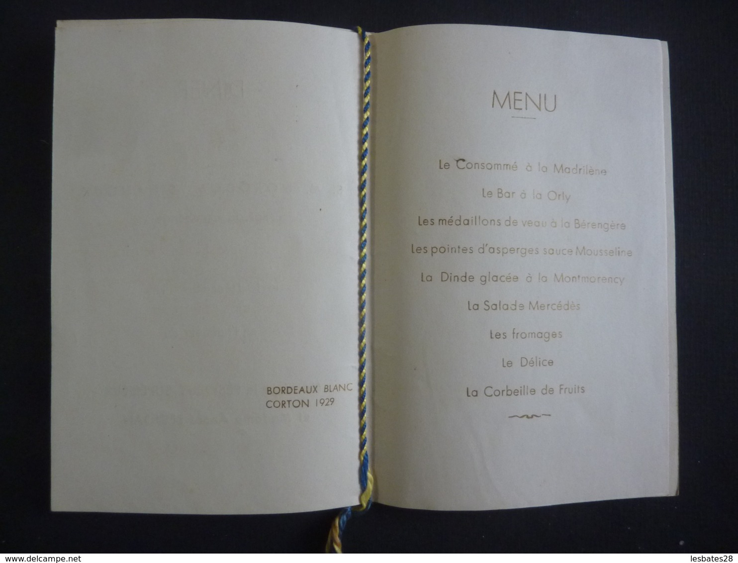 AUTOGRAPHE MENU  PALAIS KHEMARIN PHNOMPENH DINER OFFERT Par S.. NORODOM SIHANOUK ROI DU CAMBODGE 1944 Clas 4 - Menus