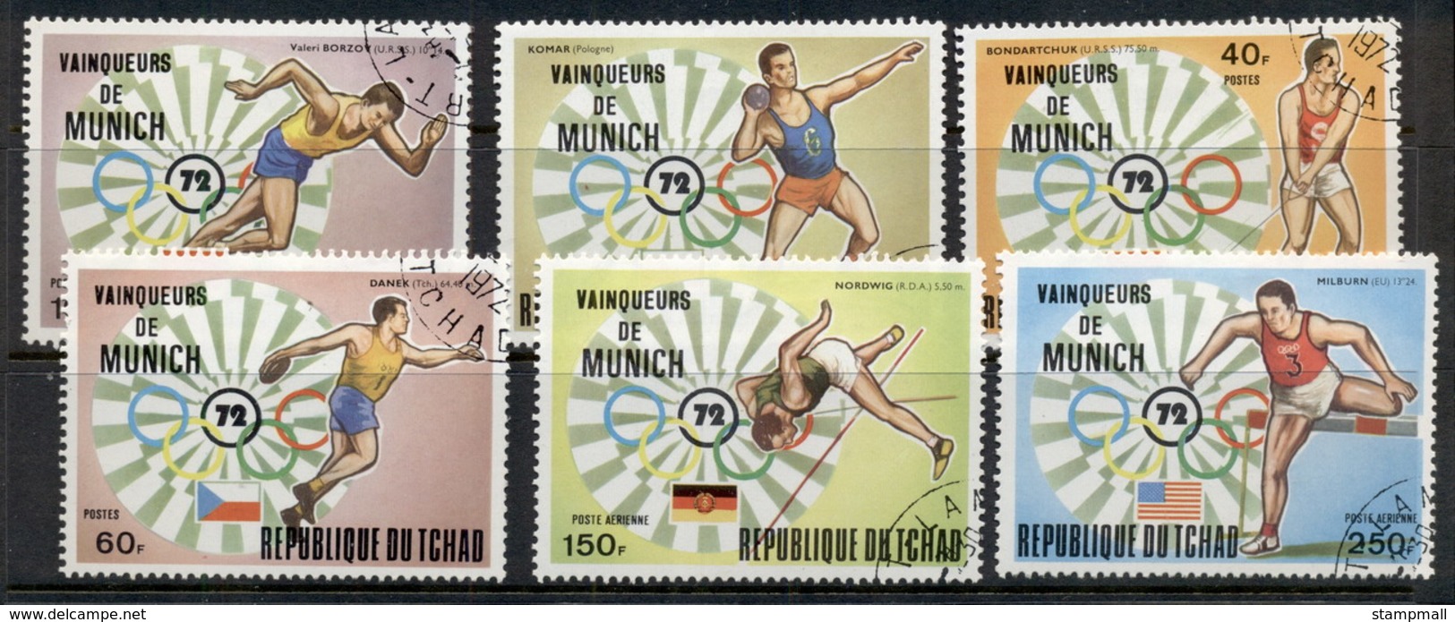 Chad 1972 Summer Olympics, Munich Winners CTO - Chad (1960-...)