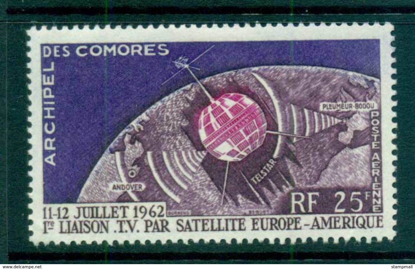 Comoro Is 1962 Telstar Satellite MLH Lot73327 - Comoros
