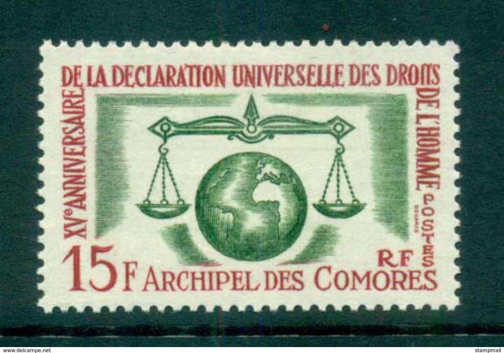 Comoro Is 1963 Human Rights MLH Lot73297 - Comoros