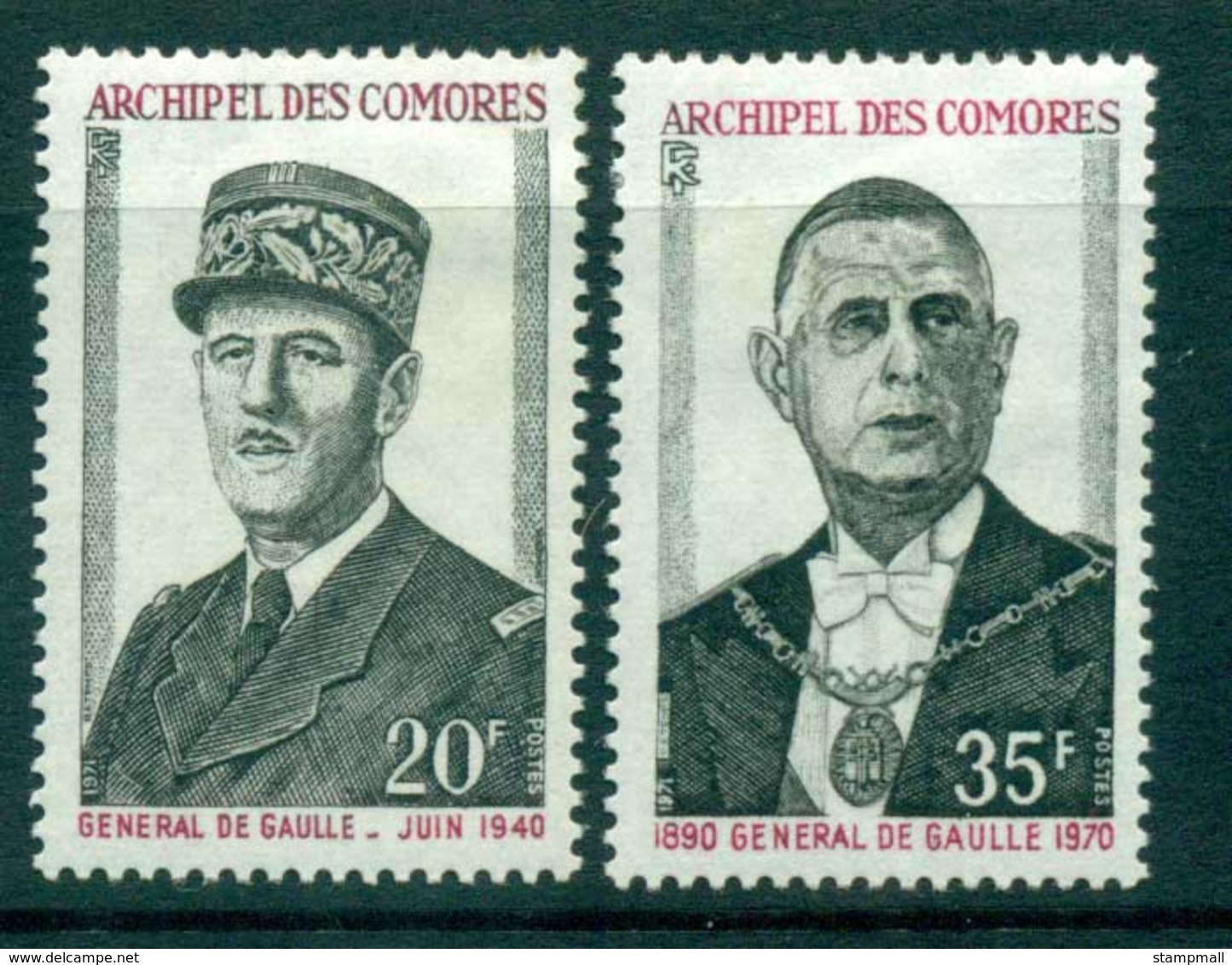 Comoro Is 1971 De Gaulle MLH Lot73317 - Comoros