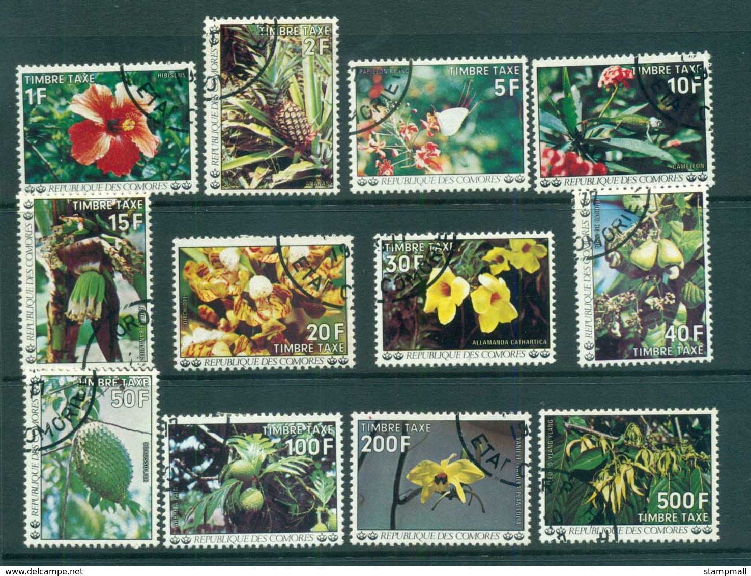 Comoro Is 1977 Flowers Postage Dues FU Lot73351 - Comoros