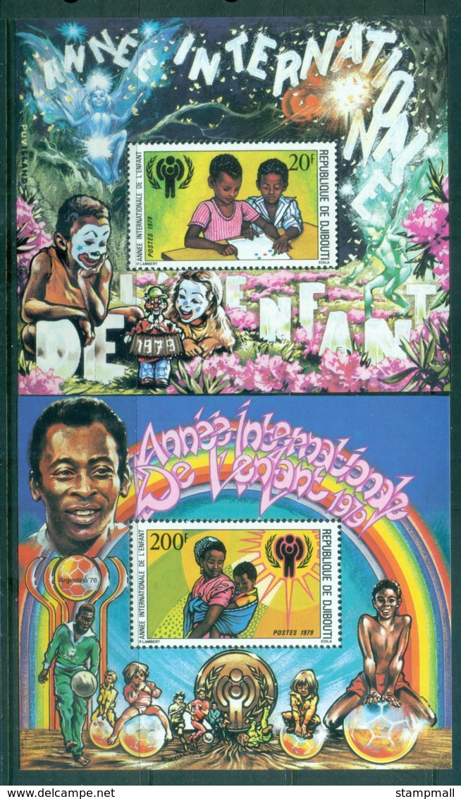 Djibouti 1979 IYC Intl Year Of The Child 2xMS MUH - Djibouti (1977-...)