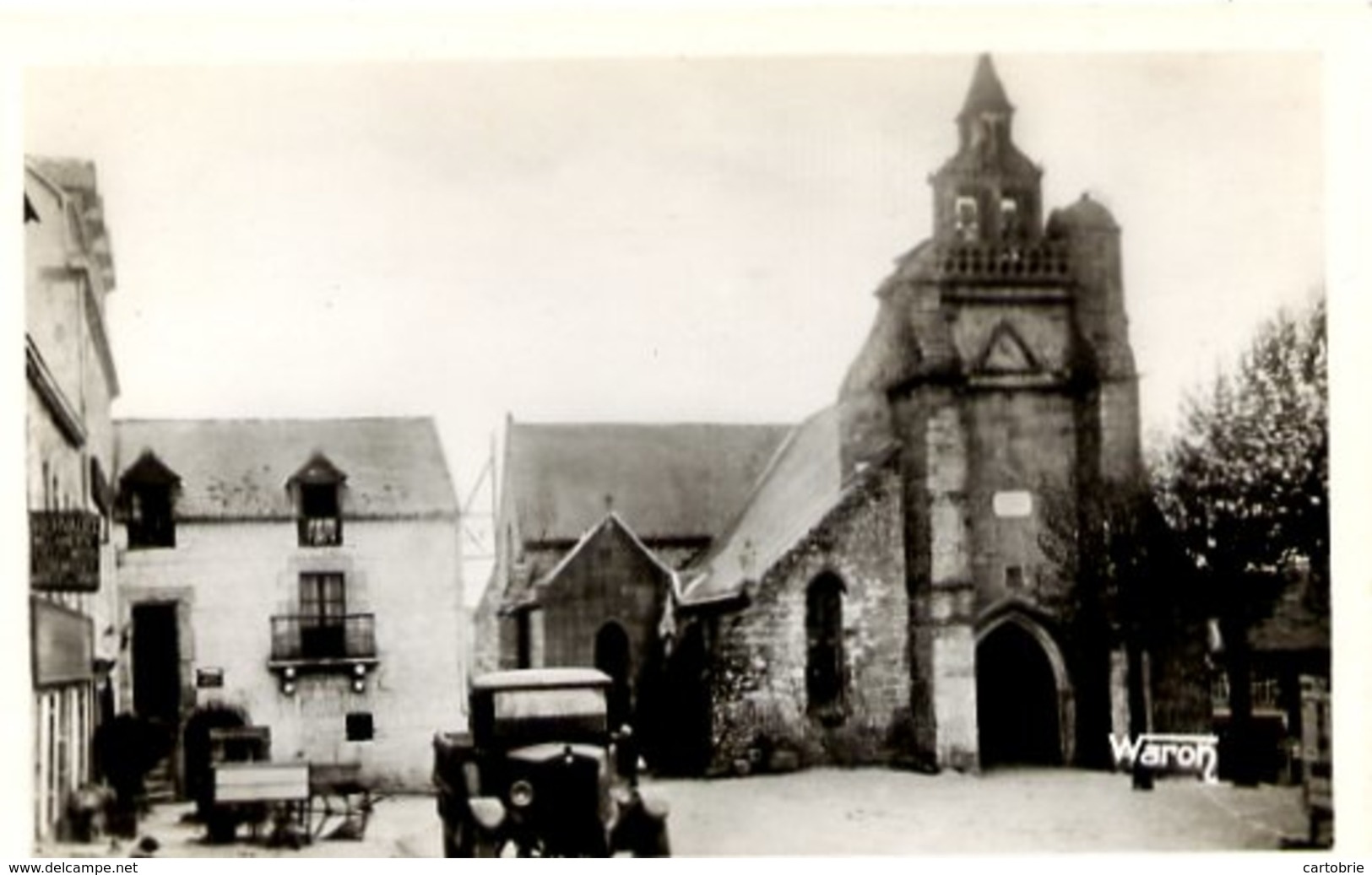 22 SAINT-NICOLAS-DU-PÉLEM - L'Église (XVIè Siècle) - CPSM - Petit Camion - Saint-Nicolas-du-Pélem