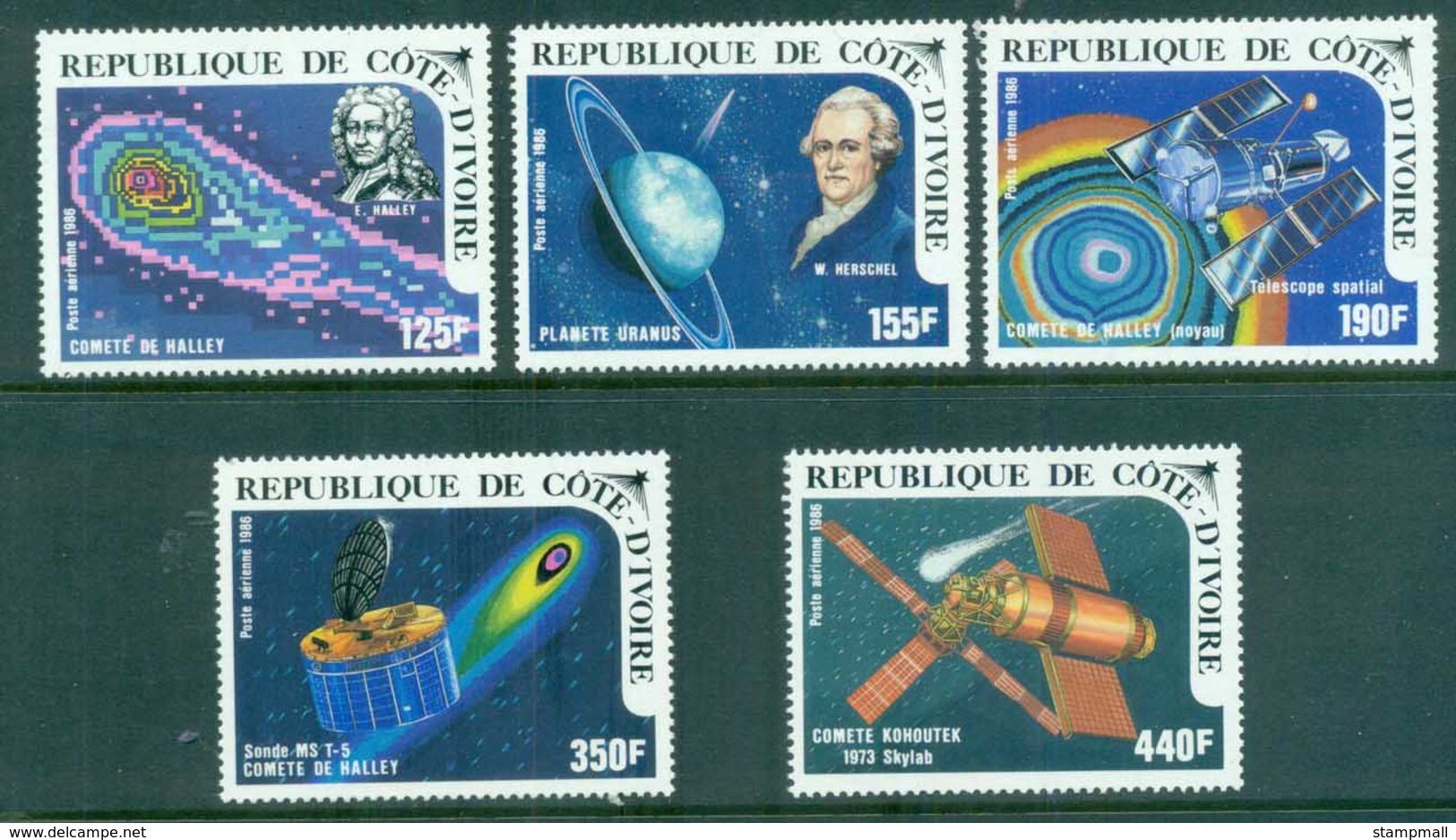 Ivory Coast 1986 Halley's Comet MUH - Ivory Coast (1960-...)