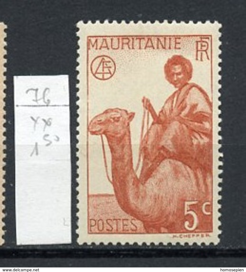 Mauritanie - Mauretanien - Mauritania 1938 Y&T N°76 - Michel N°81 *** - 5c Maure - Neufs